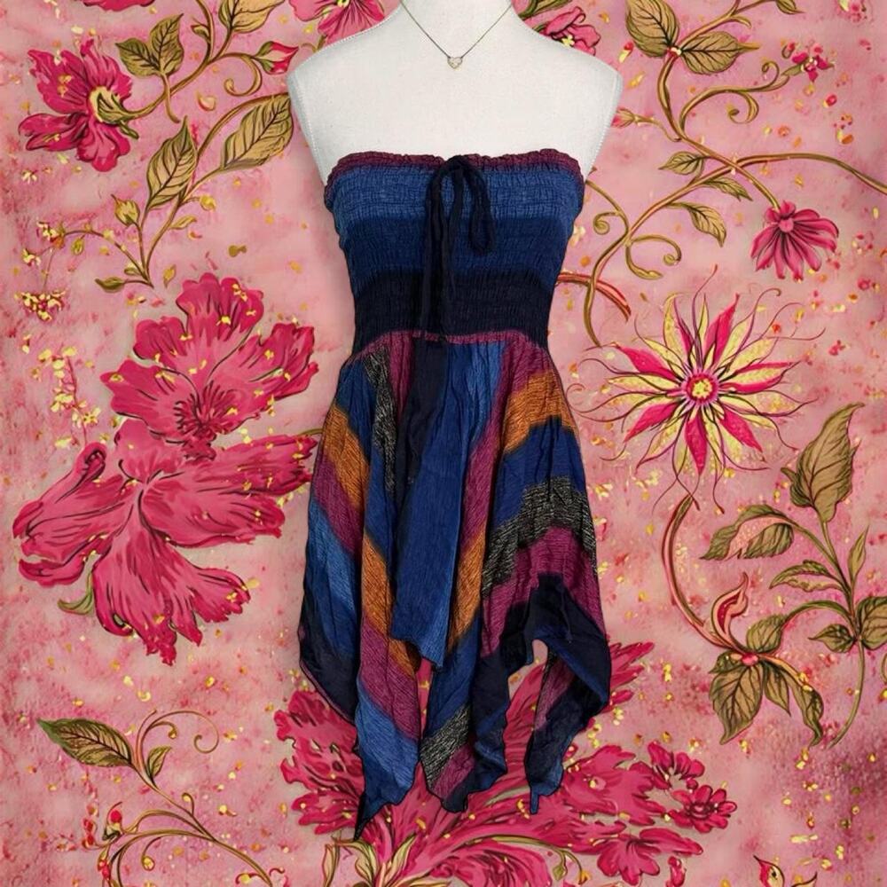 Strapless Vintage Y2K FairyCore CottageCore Mini Dress dress 2000s size small